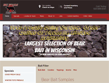 Tablet Screenshot of bigwoodsbearbait.com